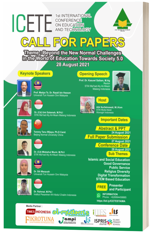 ICETE: International Conference On Education And Technology (tidak perlu diganti)